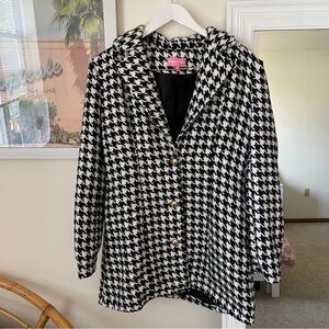 Dolls Kill Sugar Thrillz Reach The Top Tweed Coat Jacket in Size Medium New